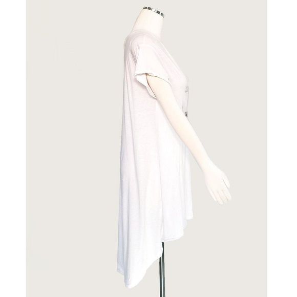 Free People White High-Low Tunic Tee - Picture 5 of 8